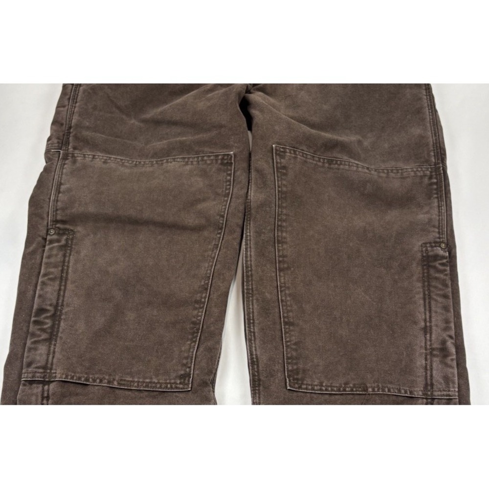 Carhartt R27 CHT Choc Brown Insulated Double Knee Leg Zip Bibs. Men's 40x32 - Picture 10 of 16